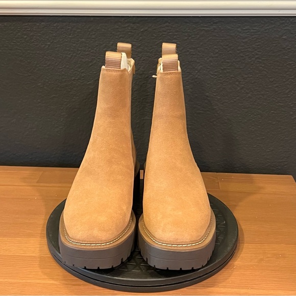 Sam Edelman Women’s 5.5 M Camel Velour Laguna Ankle Chelsea Pull On Boots H2680 - Picture 2 of 10